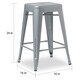 I Love Living 24-inch Metal Counter Stools (Set of 2) - Thumbnail 3