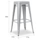 Tabouret 30-inch Metal Barstools (Set of 2) - Thumbnail 3