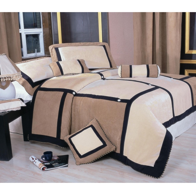 Merridia 7 piece Microsuede Comforter Set