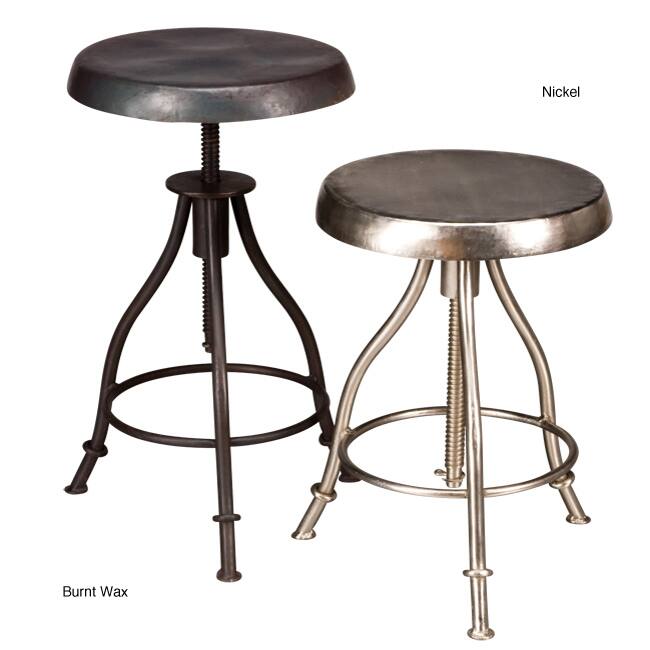 Handmade Iron Swivel Stool (India)