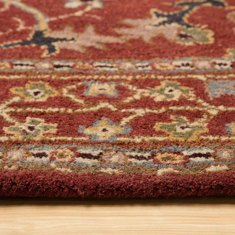 Home Decor Rust Hand-Tufted Wool Morris Rug by EORC Luxurious and Elegant Area Rug for Adding Warmth and Timeless Charm to You