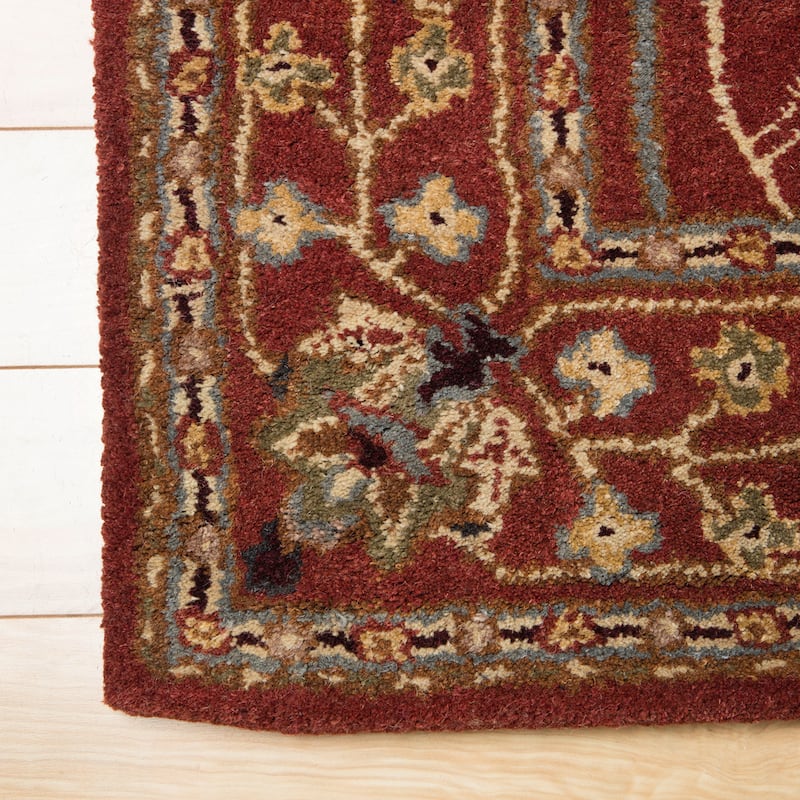 Home Decor Rust Hand-Tufted Wool Morris Rug by EORC Luxurious and Elegant Area Rug for Adding Warmth and Timeless Charm to You