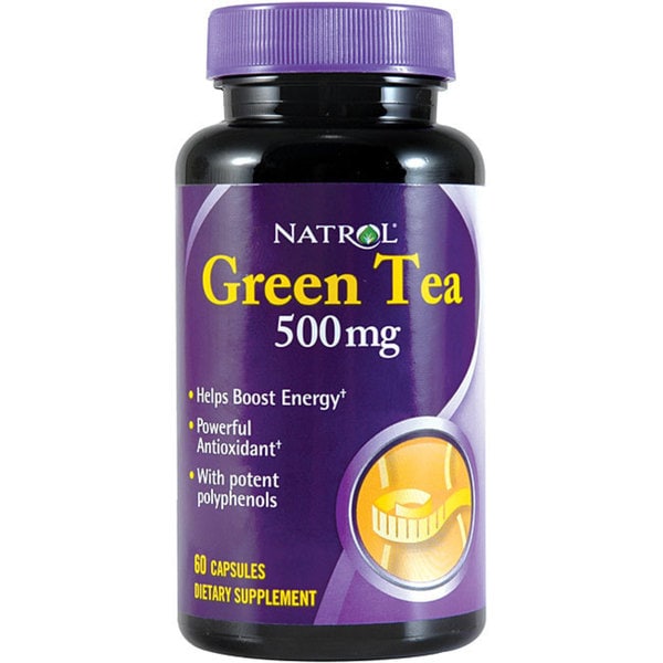 Natrol Green Tea 500mg Tablets (Pack of 4 60-count Bottles)