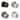 Sure-Loc Mushroom-shaped Privacy Door Knob (2 Complete Sets)