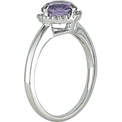 Miadora 10k Gold Amethyst And Diamond Accent Ring - Free Shipping Today ...