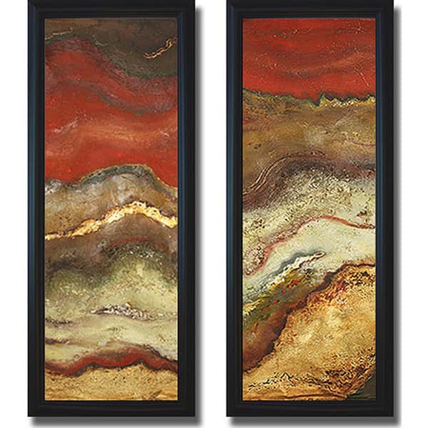 slide 2 of 2, Patricia Quintero-Pinto 'Tierra Panel' 2-piece Framed Canvas Art