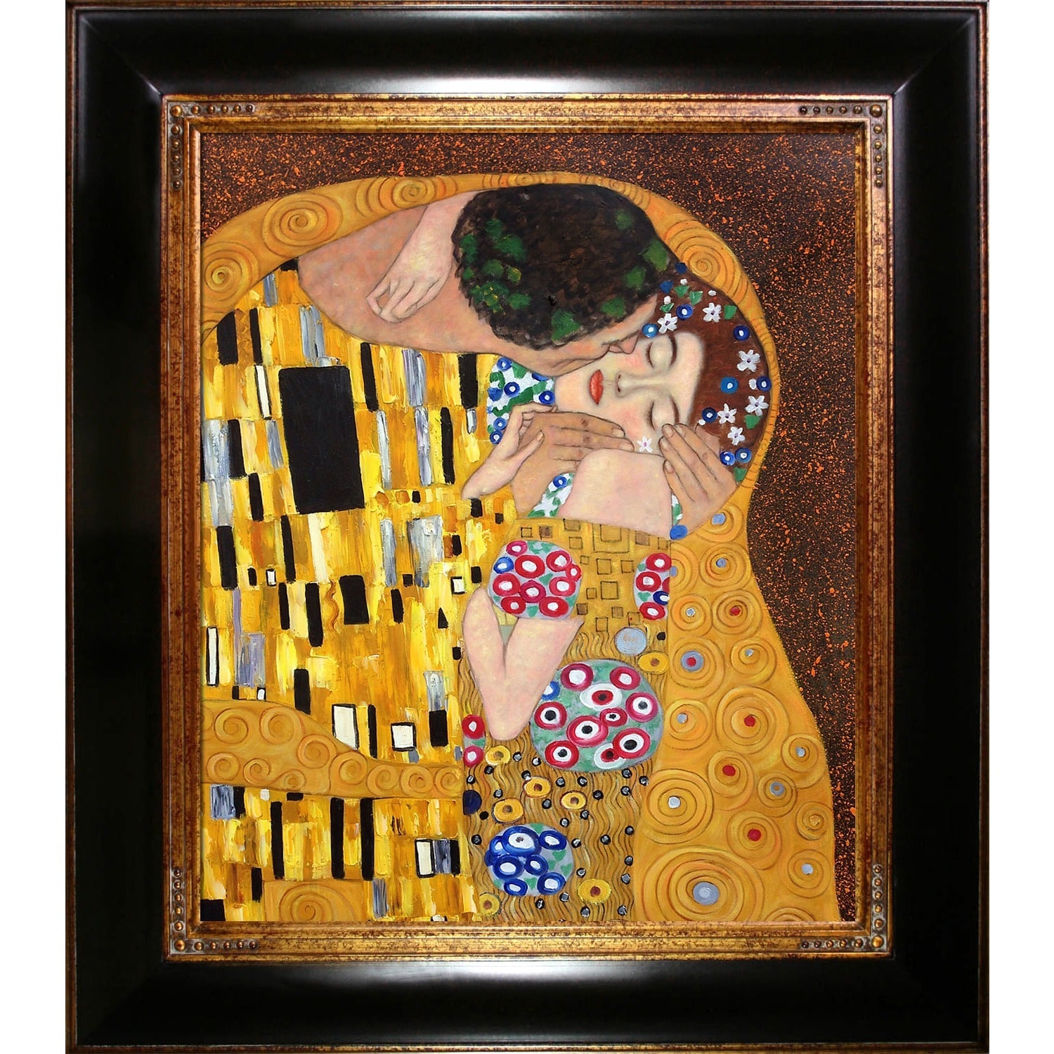 Gustav Klimt 'The Kiss' Oil Painting - Overstock™ Shopping - Big ...