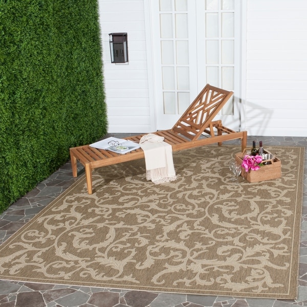 Shop Safavieh Mayaguana Brown/ Natural Indoor/ Outdoor Rug 8' x 11