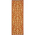 Safavieh Bimini Damask Terracotta/ Natural Indoor/ Outdoor Runner - 2'4 x 6'7