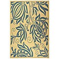 Safavieh Andros Natural/ Blue Indoor/ Outdoor Rug - 2'7 x 5'
