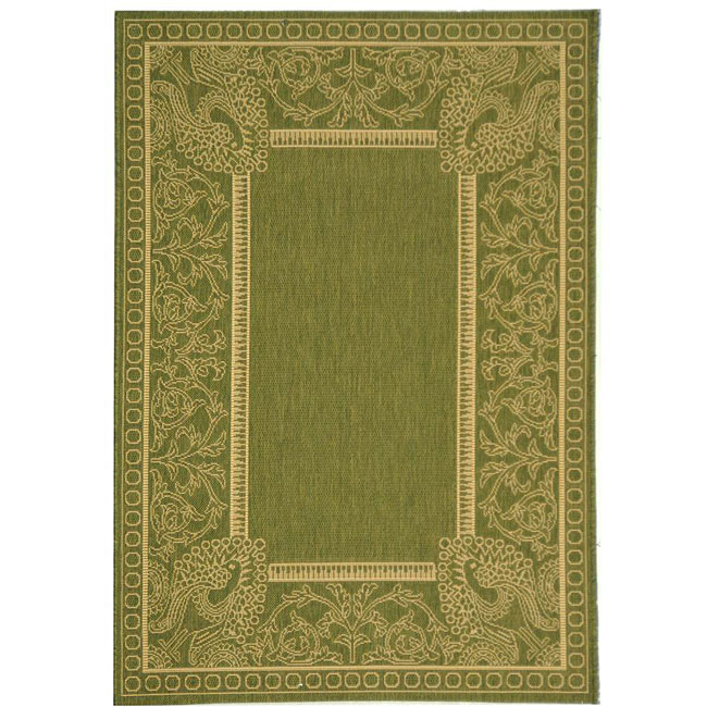 Indoor/ Outdoor Abaco Olive/ Natural Rug (4 X 57)