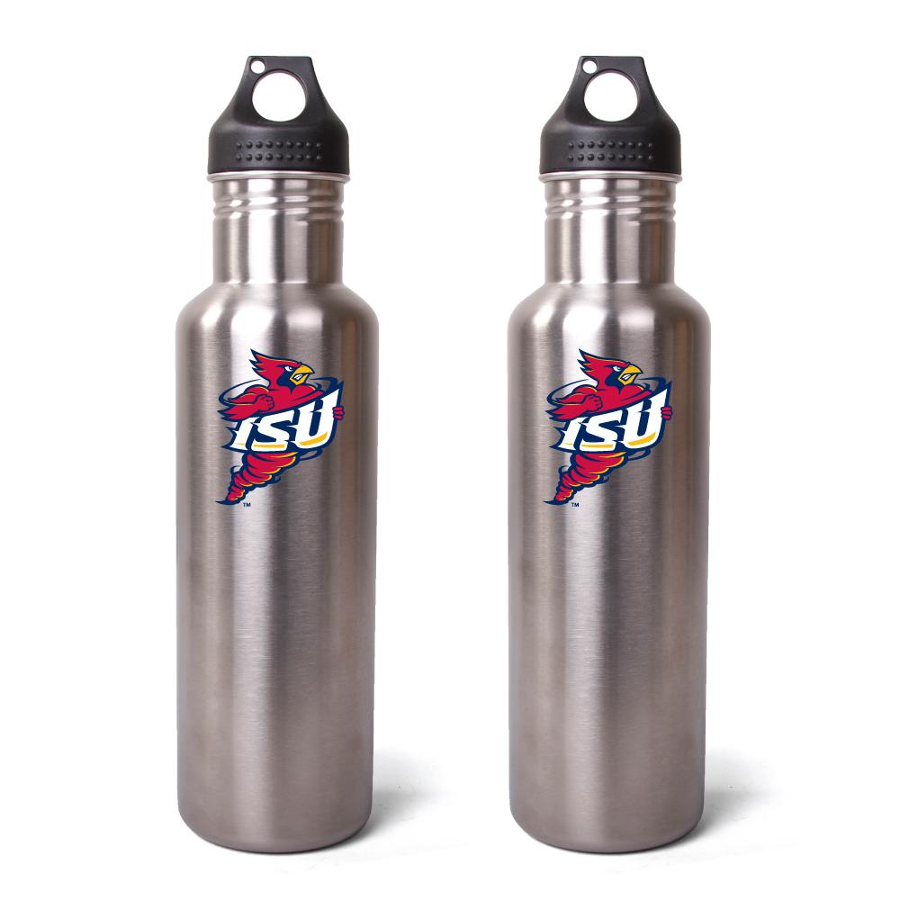 Iowa State Cyclones 27 oz Stainless Steel Water Bottles (Pack of 2) Pinemeadow College Themed