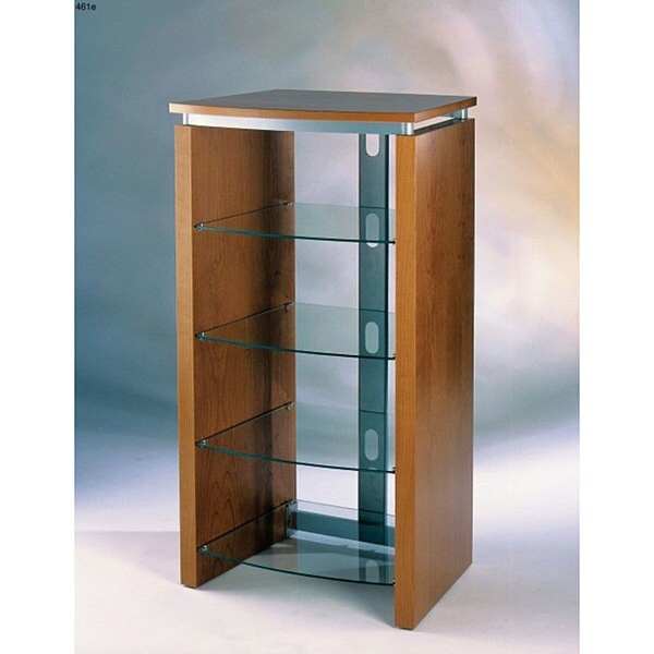 Cherry Wood Veneer Audio Rack Free Shipping Today Cherry Wood Veneer Audio Rack