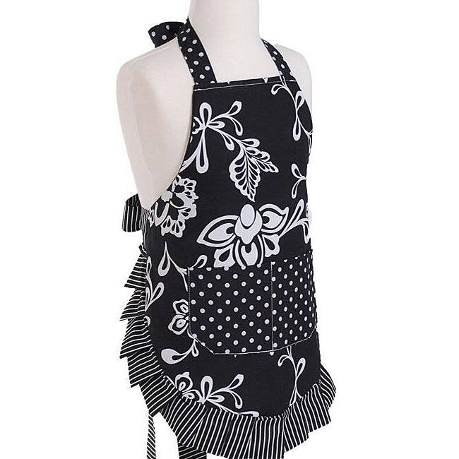 Girl's Original Sassy Black Flirty Apron