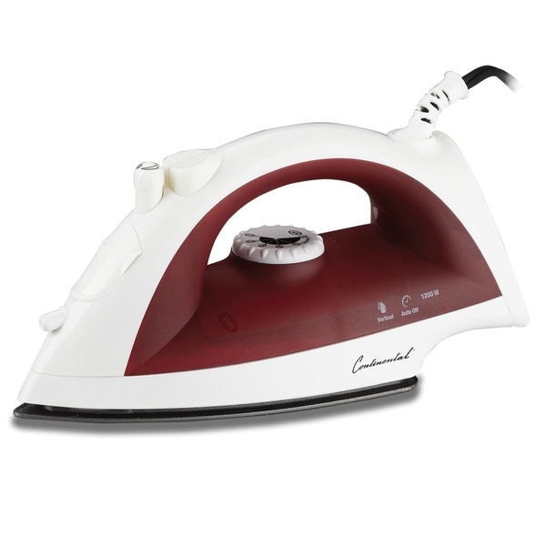 Shop Continental Electric 3Way Auto ShutOff Iron NonStick Plate Red