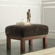 preview thumbnail 5 of 14, Hills Mission-style Oak Ottoman by iNSPIRE Q Classic Dark Brown