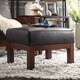 preview thumbnail 14 of 14, Hills Mission-style Oak Ottoman by iNSPIRE Q Classic Dark Brown Faux