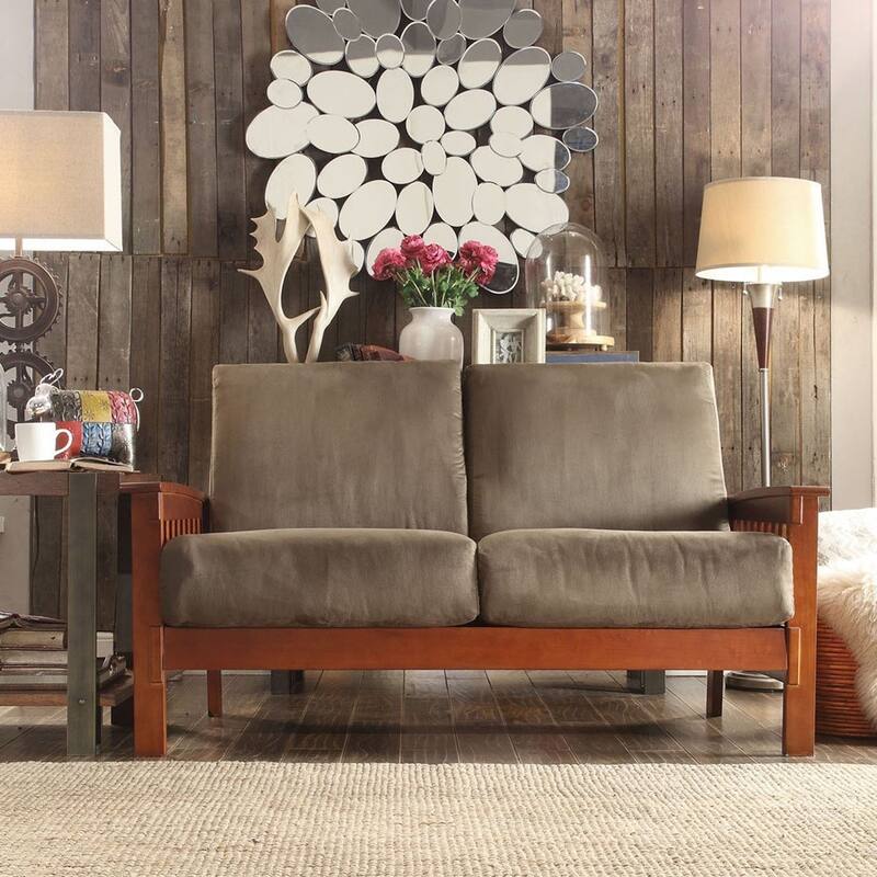 Hills Mission-Style Oak Loveseat by iNSPIRE Q Classic