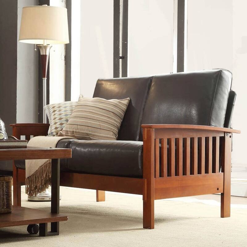 Hills Mission-Style Oak Loveseat by iNSPIRE Q Classic