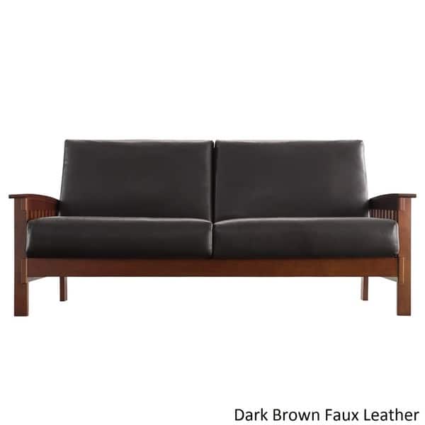 Shop Hills Mission Style Oak Sofa By Inspire Q Classic On Sale