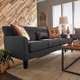 preview thumbnail 3 of 19, Uptown Modern Sofa by iNSPIRE Q Classic Dark Grey Linen