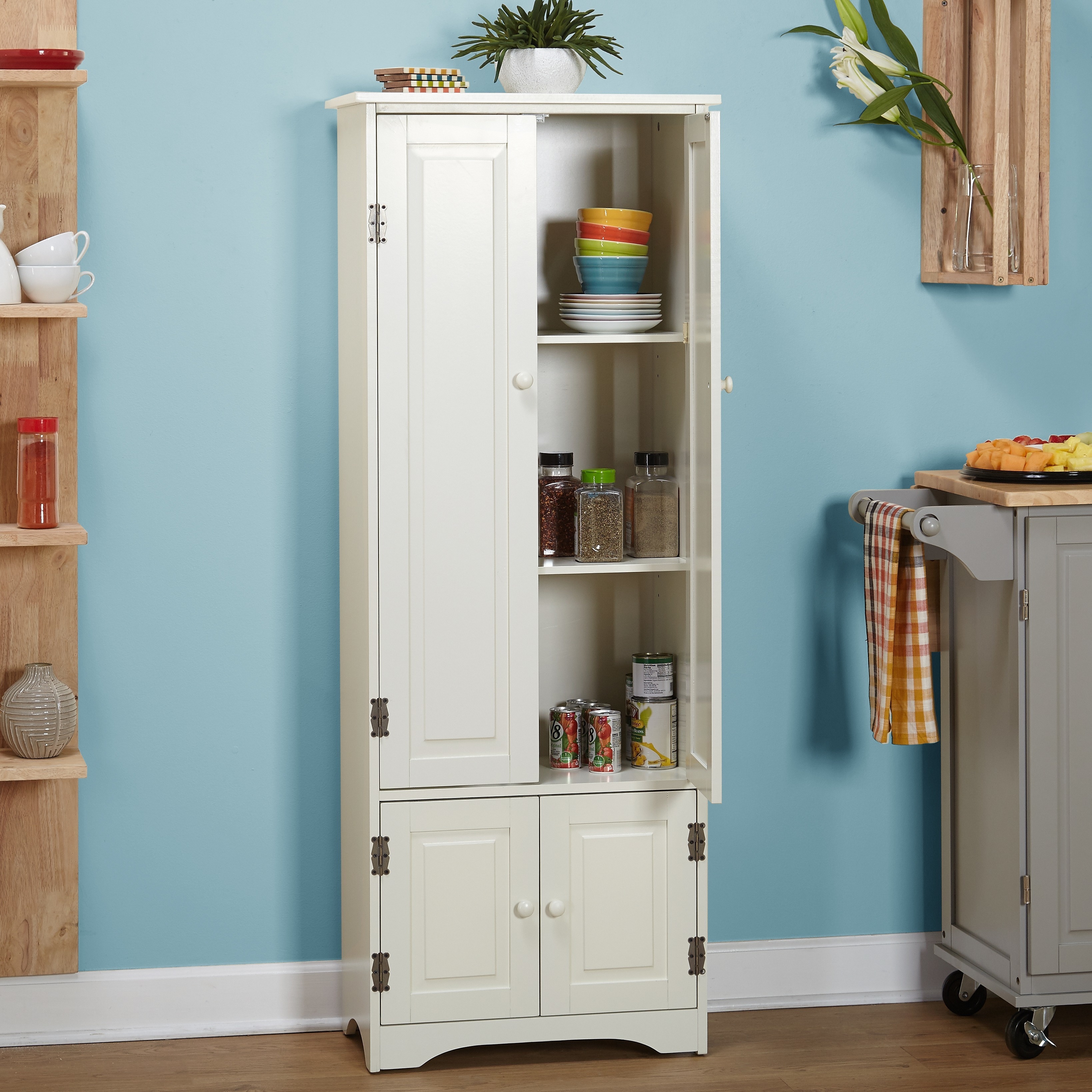 Shop Simple Living Extra Tall Cabinet On Sale Overstock 3912177