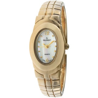 Peugeot Women's Goldtone Hinged Bangle Watch Peugeot Women's Peugeot Watches