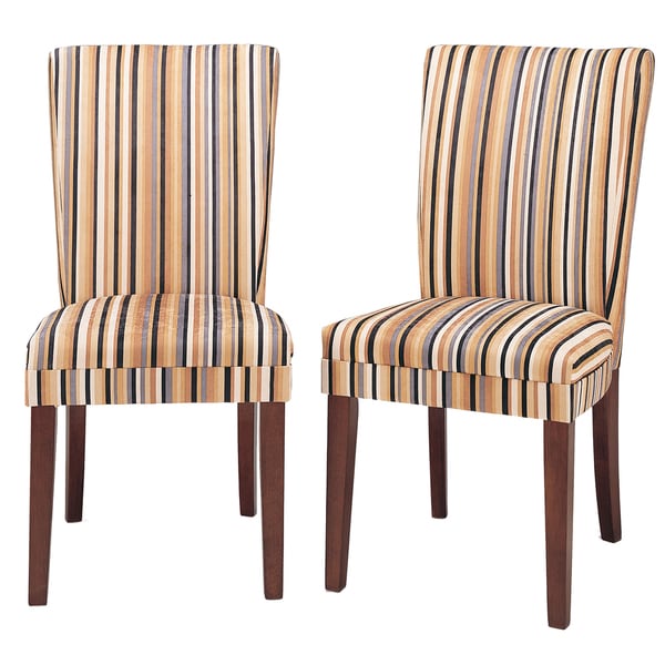 furniture set america of dining Dining Chairs Parson Upholstered Striped HOME TRIBECCA