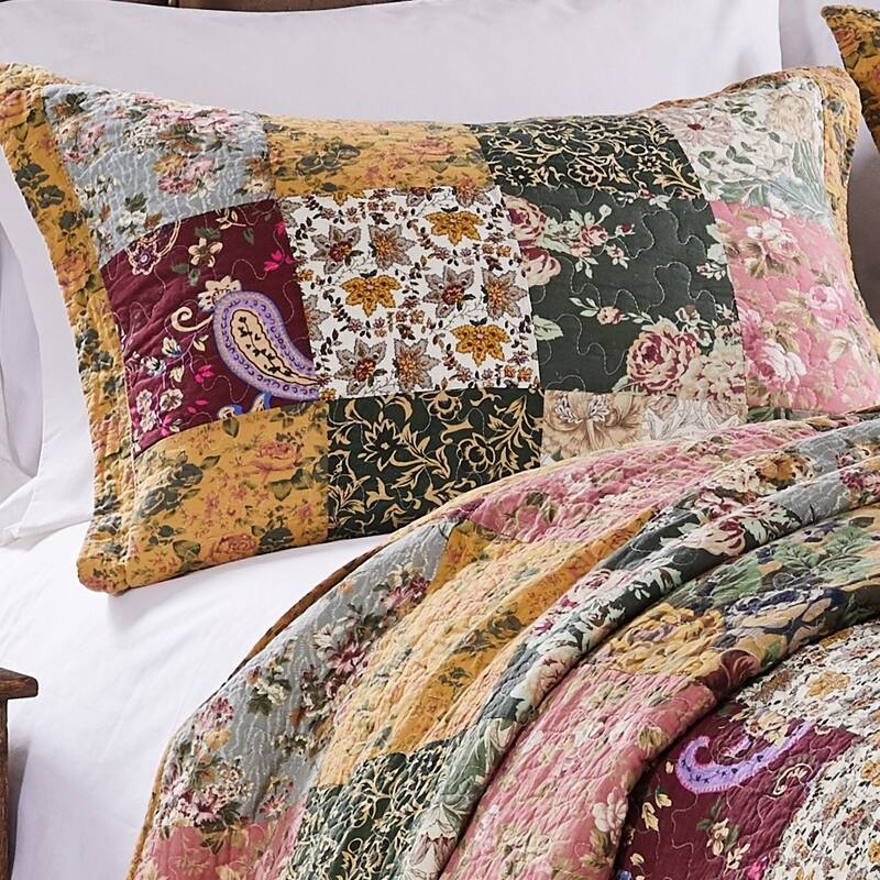Greenland Home Fashions Antique Chic 5-piece Oversized Cotton Quilt Set