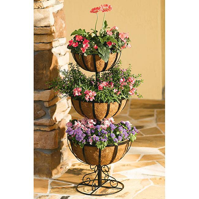 Simple Living Metal 3-tier Jardiniere