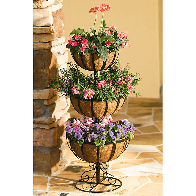 Metal 3 tier Jardiniere