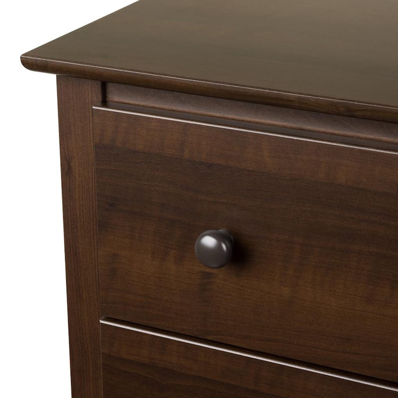 Prepac Fremont 2 Drawer Nightstand: Elegant Bedroom Furniture, Bedside Table with Open Shelf, Espresso