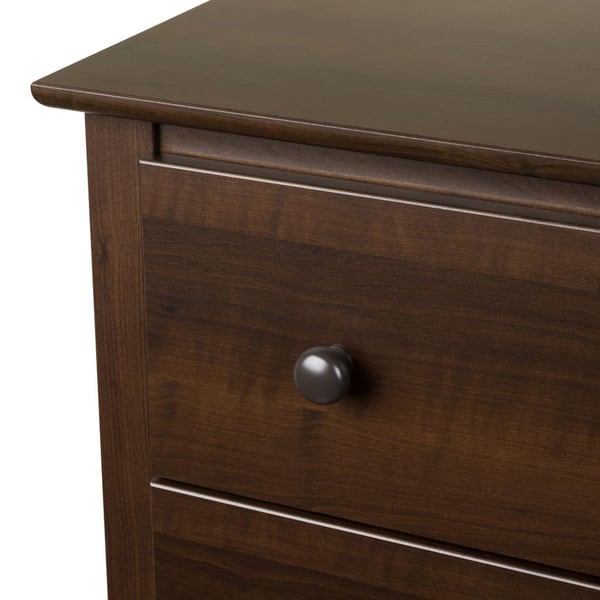 Shop Taylor Olive Peyto Espresso Tall 2 Drawer Nightstand Free