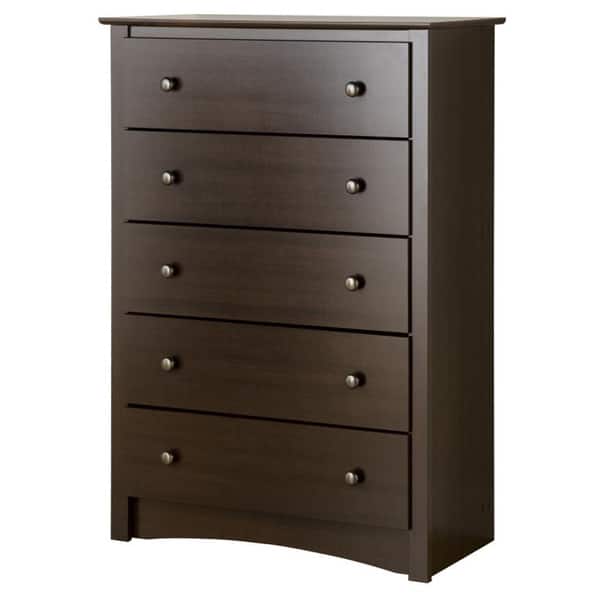 Copper Grove Periyar Espresso 5 Drawer Dresser On Copper Grove Periyar Espresso 5
