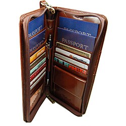 Colombo Zip-around Family Passport Travel Wallet - Overstock Shopping ...
