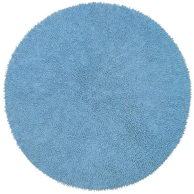 Light Blue Shagadelic Chenille Twist Rug