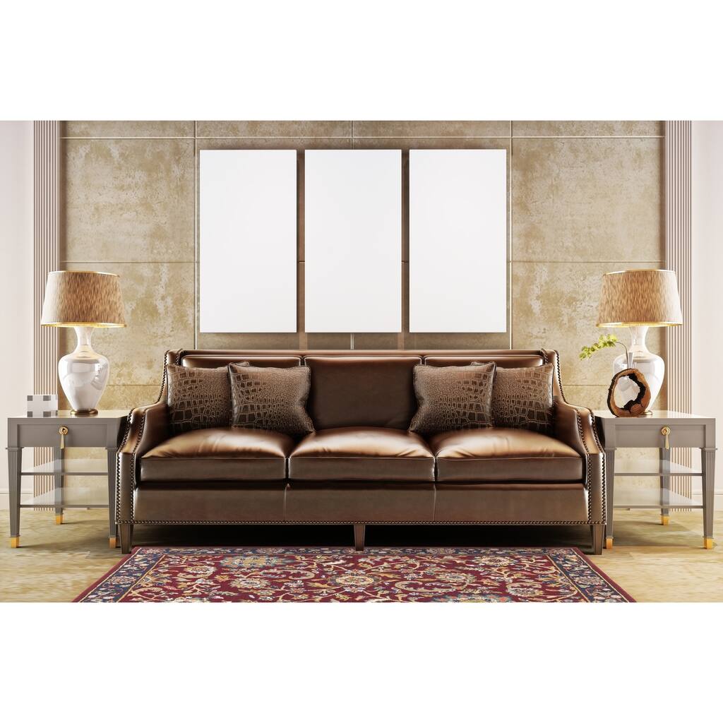 Red Traditions Kashan Wool Rug