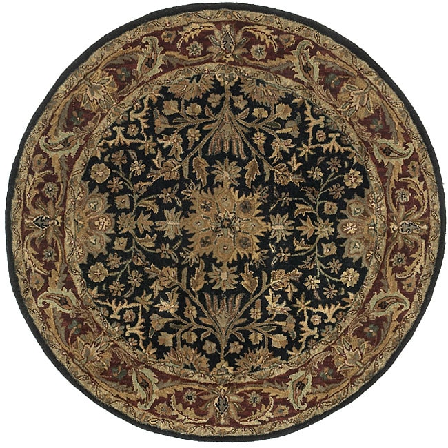 Elite Black/ Burgundy Rug (6 Round)