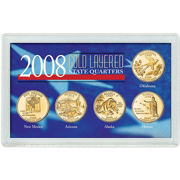 American Coin Treasures 2008 Gold-layered Statehood Quarters