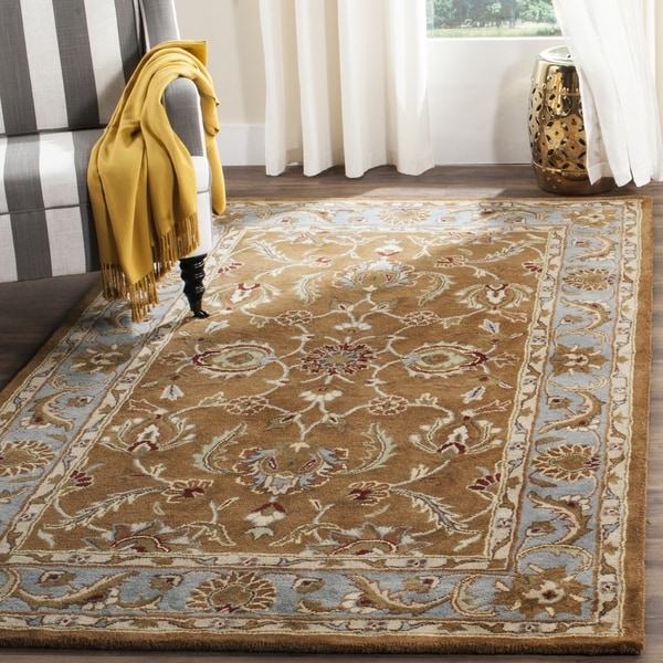 Safavieh Handmade Heritage Timeless Traditional Brown/ Blue Wool Rug - 9'6 x 13'6