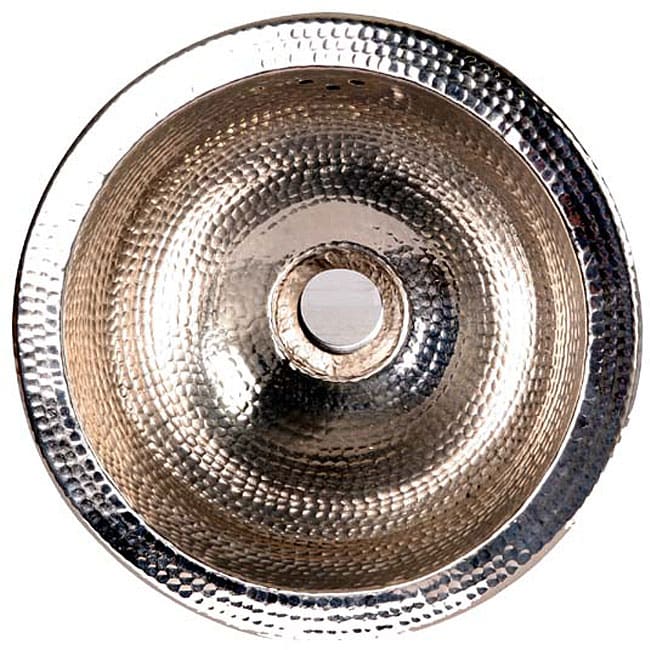 Round 12 inch Round Hammered Nickel Sink