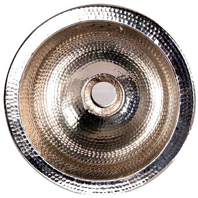 Round 12-inch Round Hammered Nickel Sink