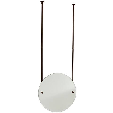 Allied Brass Round Beveled Edge Ceiling-hung Mirror