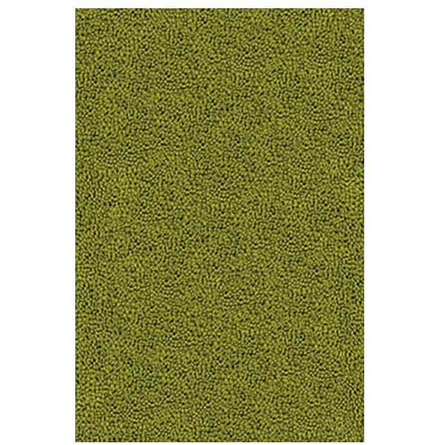 Hand woven Green Wool Rug (5 X 8)