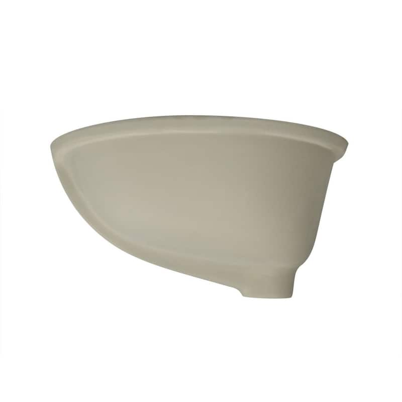 Oval White 17x14-inch Undermount Vanity Sink