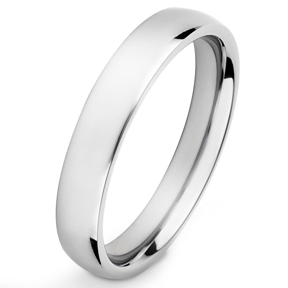Black Plated 4mm TITANIUM Ring Band with Highly Polished Finish New size 5