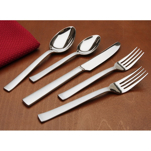 Cassia 18/0 Stainless Steel 45-piece Flatware Set - Bed Bath & Beyond ...