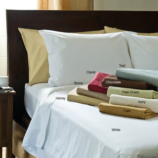 Woven Stripe 600 Thread Count Sheet Set - Bed Bath & Beyond - 3937025