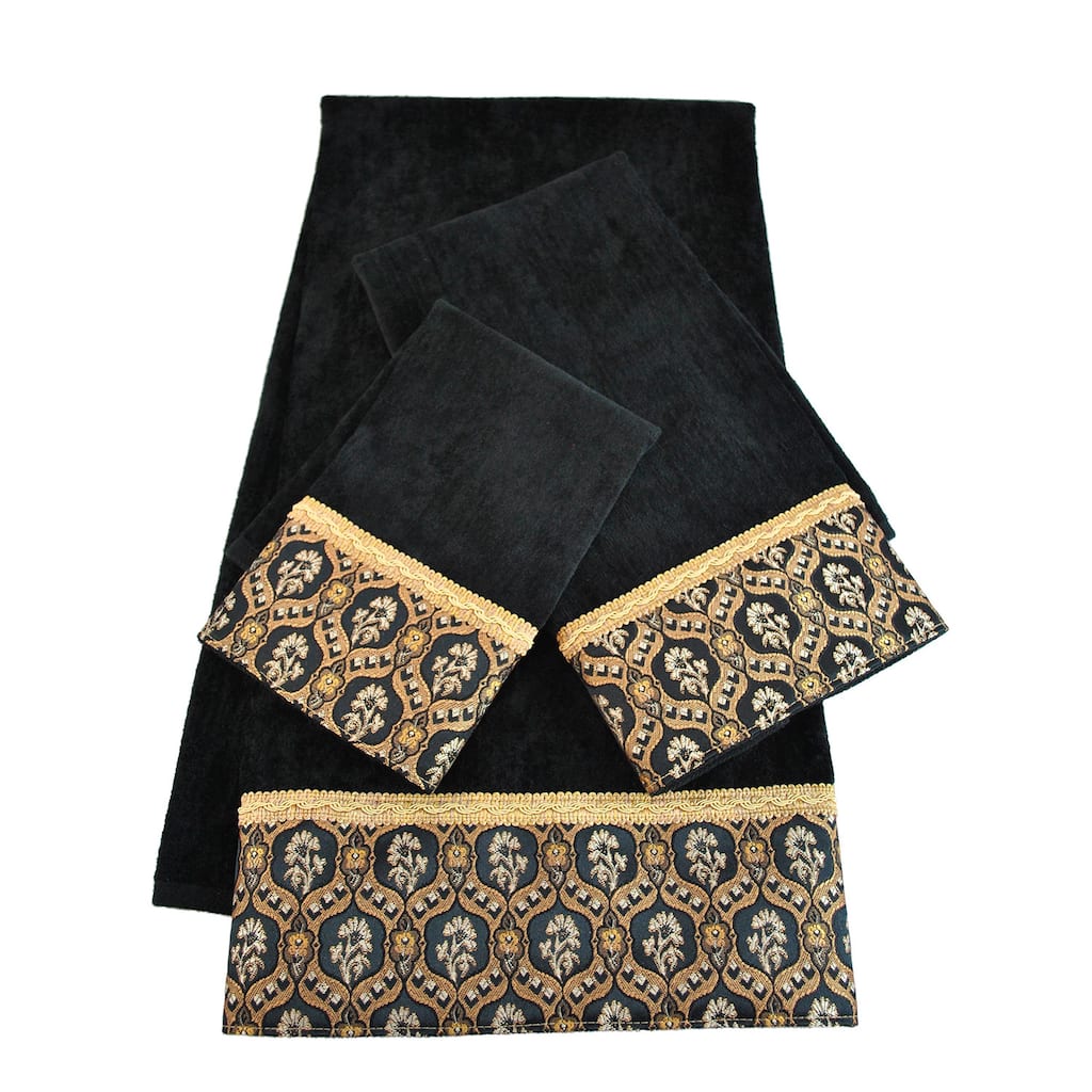 Sherry Kline Heartfield Embellished 3-piece Towel Set