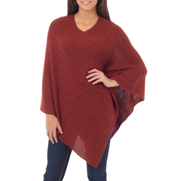 Alpaca Wool Autumn Splendor Poncho (Peru)